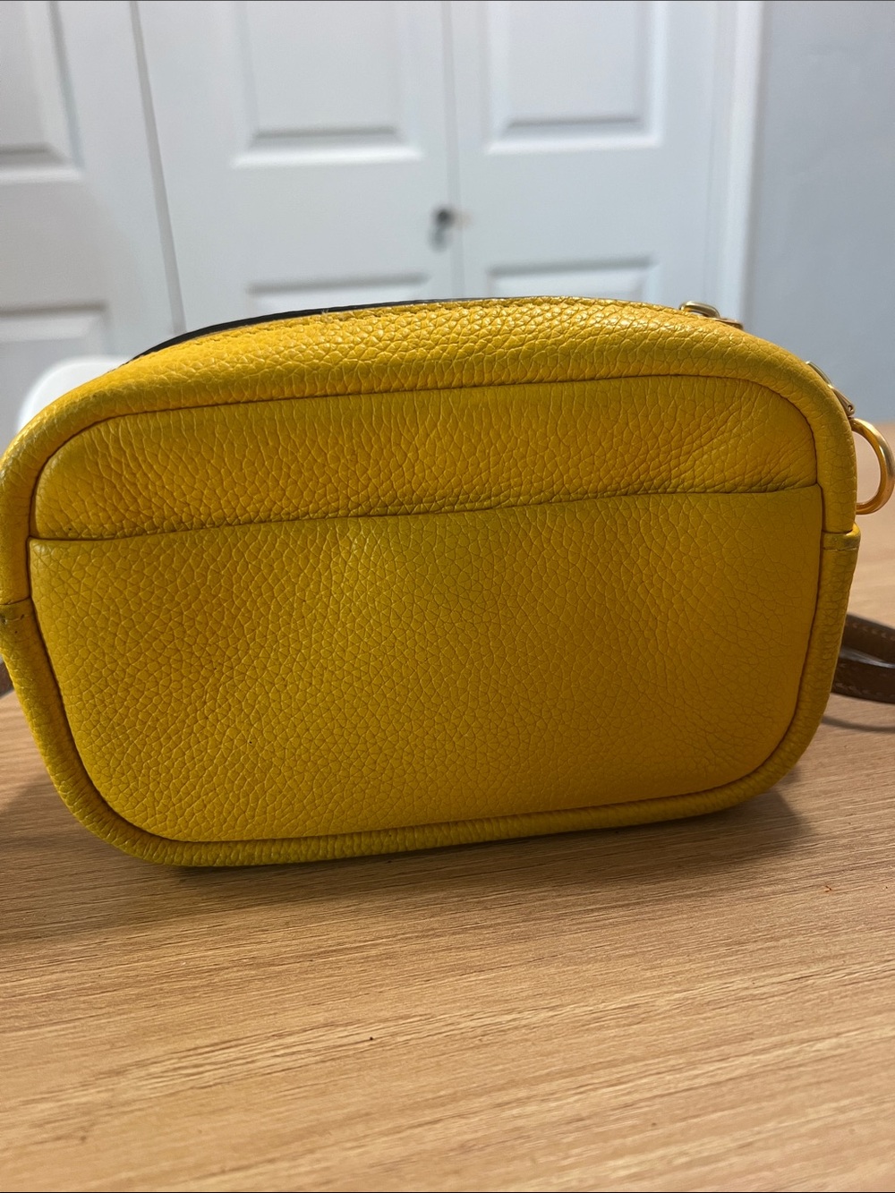 Tory Burch Perry Bombé Mini Bag Yellow Leather - Picture 3 of 12